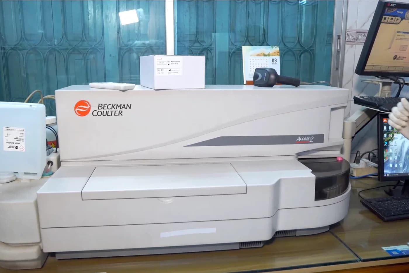 Beckman Coulter immunoassay analyser used for hormone testing at Dhaka Clinic, Tangail
