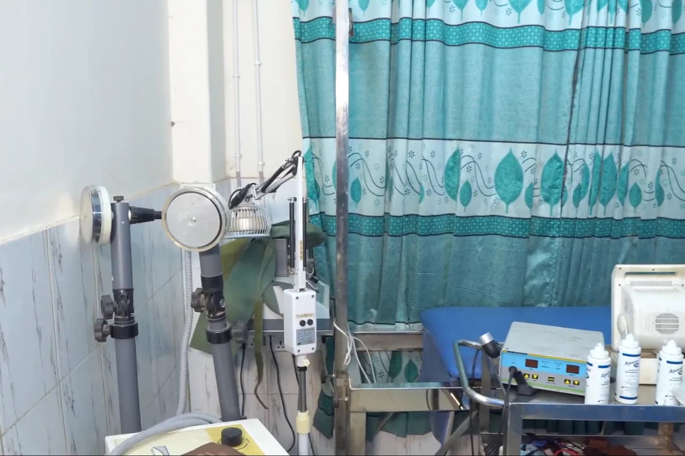 The physiotherapy room at Dhaka Clinic, Tangail