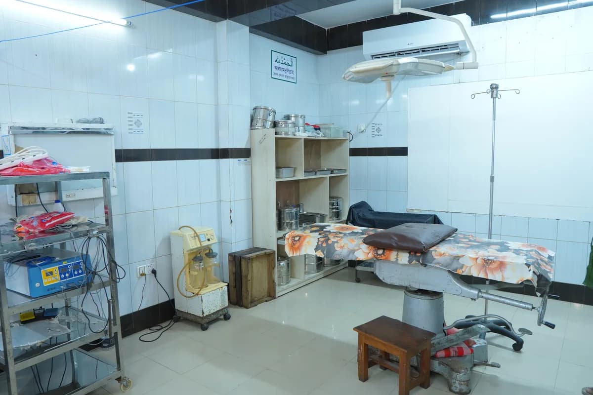 The procedure room at Dhaka Clinic, Tangail