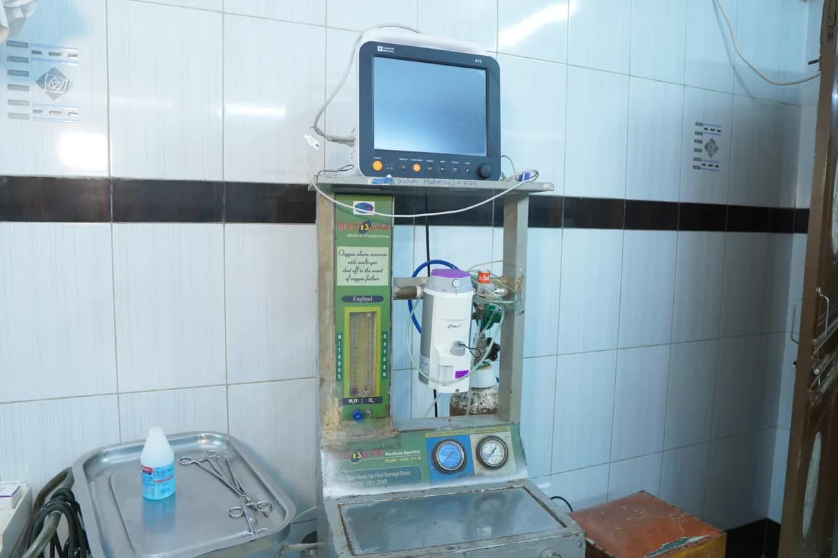 Sterilisation equipment at Dhaka Clinic, Tangail